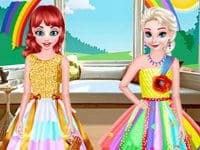 Bffs Rainbow Tulle Dress