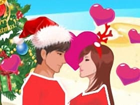 Christmas Day Beach Kiss