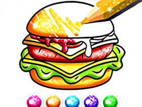 Coloring Book: Hamburger