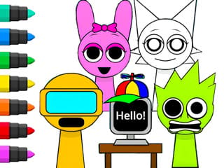 Coloring Book: Sprunki Friends