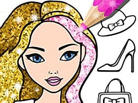 Fashion Coloring Book Glitter