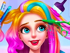 Fashion Rainbow Hairstyle Design