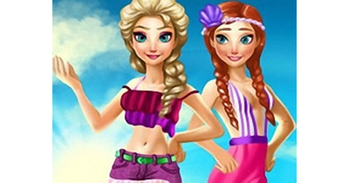 Elsa And Anna Summer Vacation - Play Online For Free